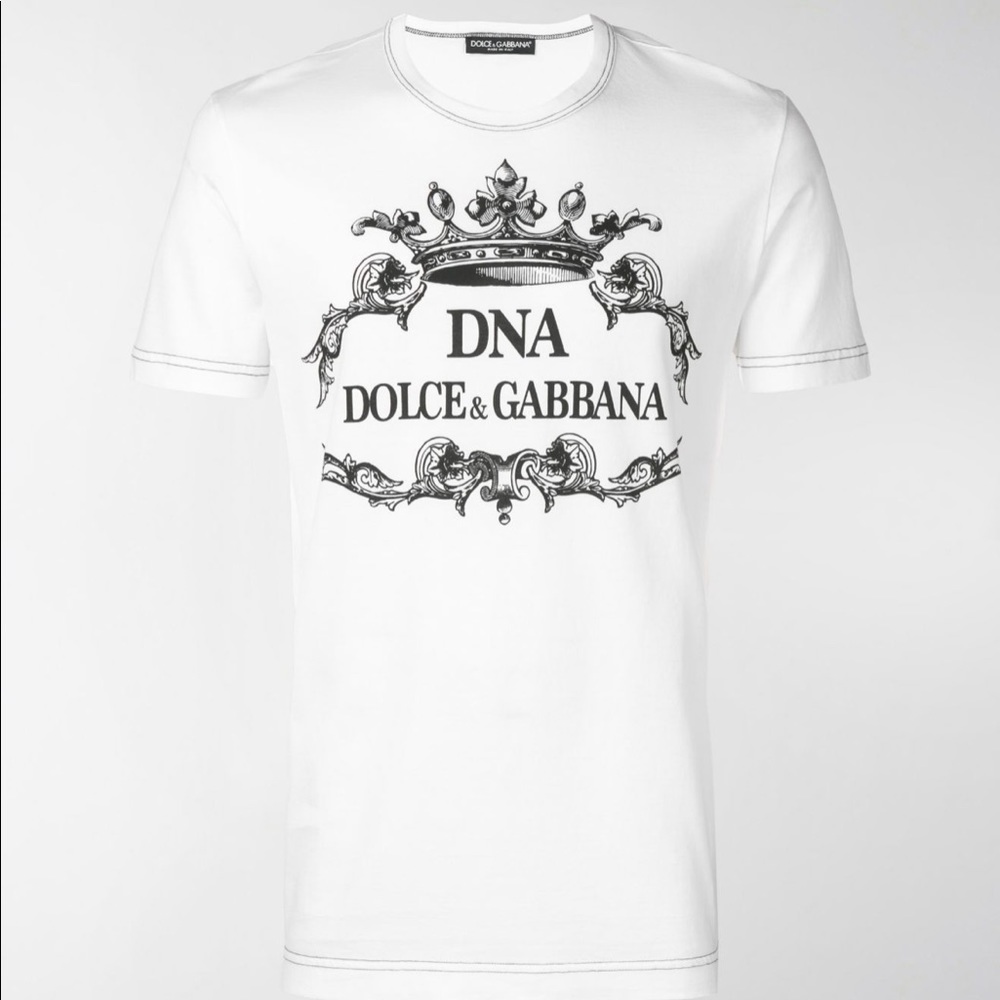 Men’s Dolce & Gabbana white DNA t-shirt size 48